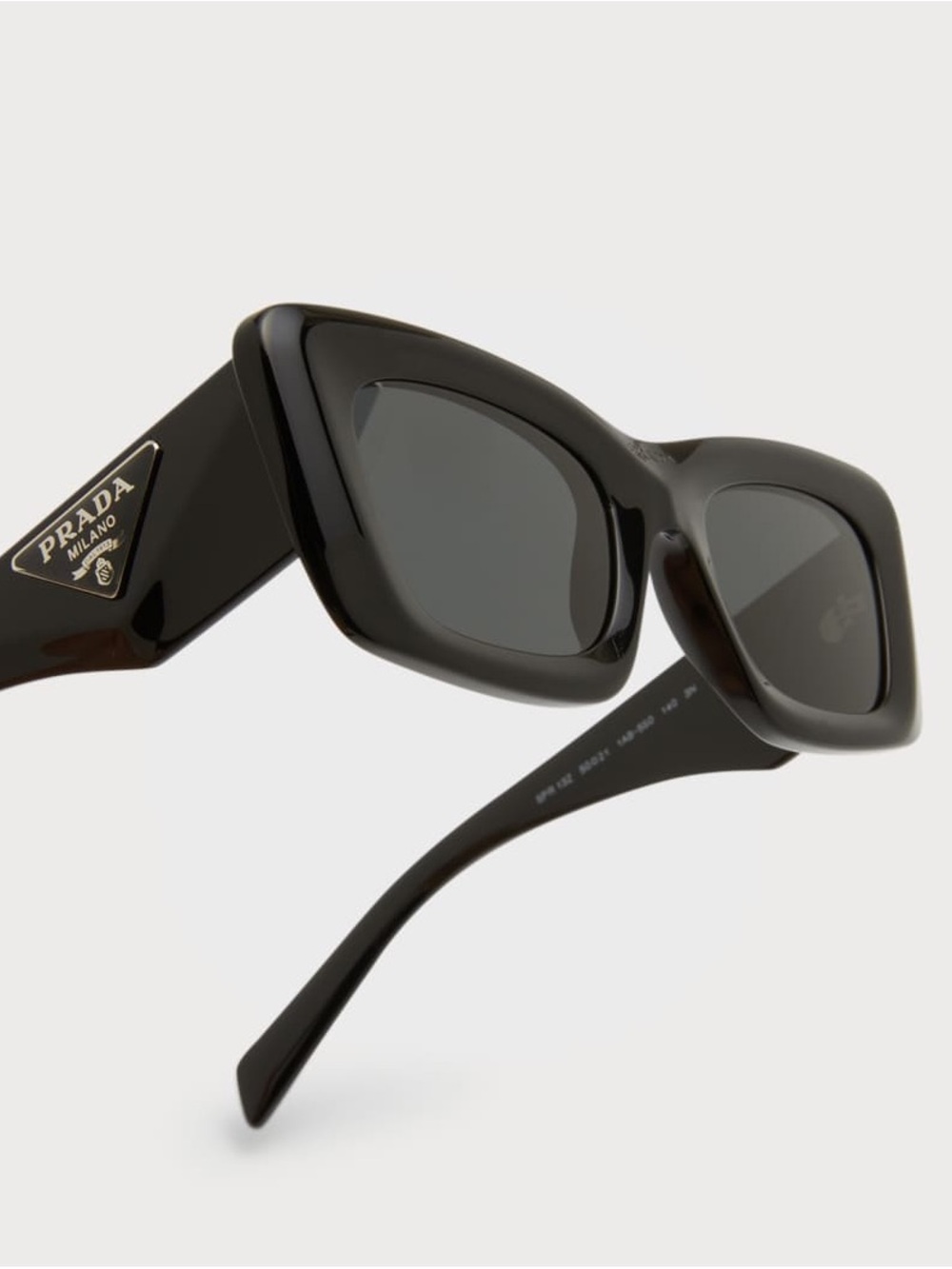 Prada Black Sculpted Cat-Eye Sunglasses